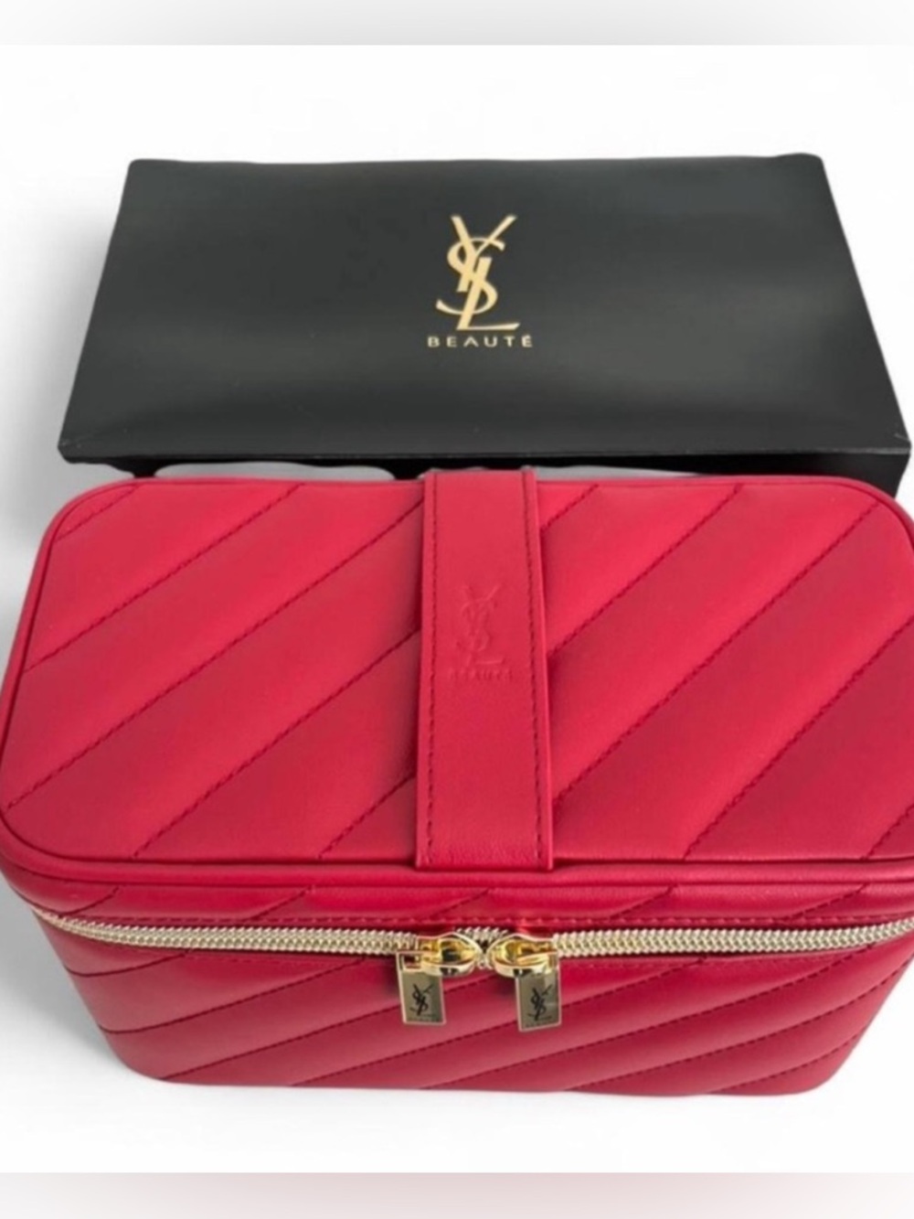 NEW Yves Saint Laurent Beauty QUILTED TRUNK VANITY CASE ⭐️ - Picture 7 of 13